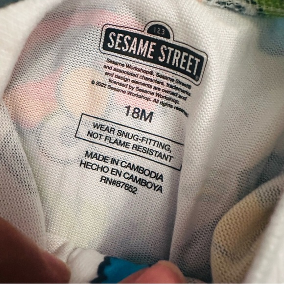 Sesame Street Kids One Piece in Blue and White - Picture 4 of 4